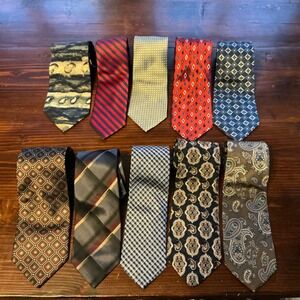 10 Designer Neckties Lot‎ Izod, Nautica, P.S.A. Bank, Kenneth Cole And more